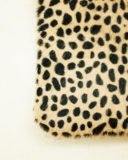Zipper Clutch - Leopard Pony Hair