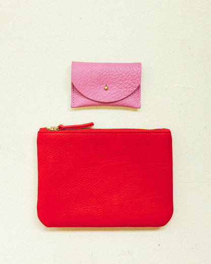 Zipper Clutch - Tomato