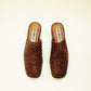 Laced Leather Mules 7.5