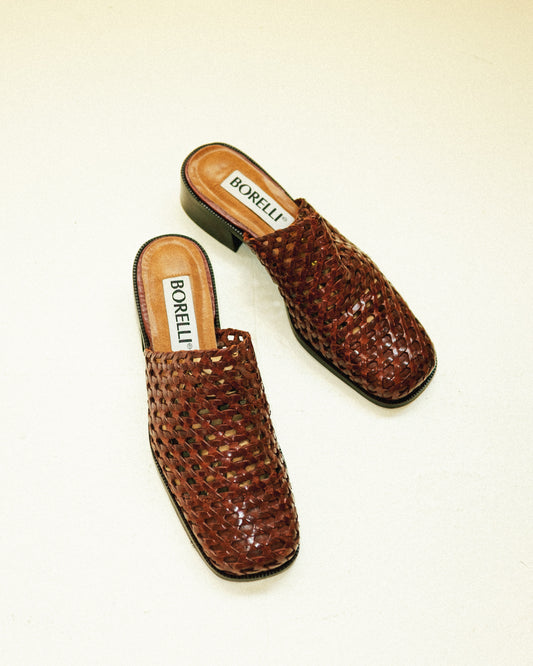 Laced Leather Mules 7.5