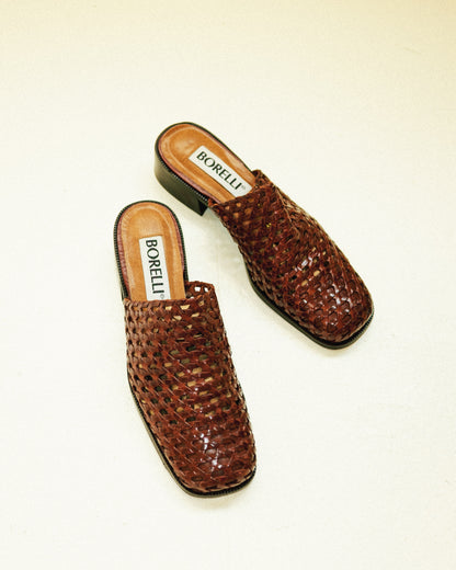 Laced Leather Mules 7.5