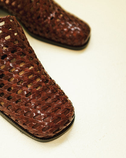 Laced Leather Mules 7.5