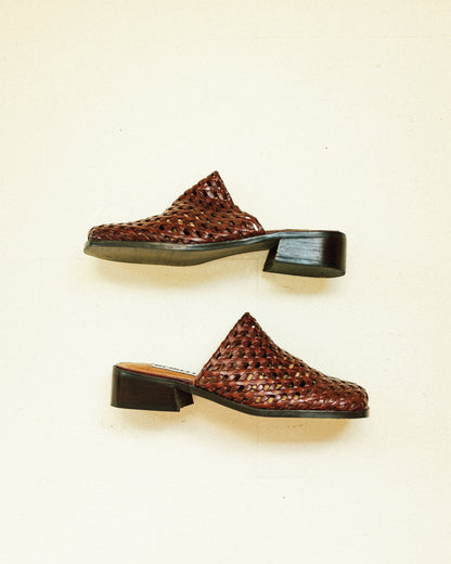 Laced Leather Mules 7.5