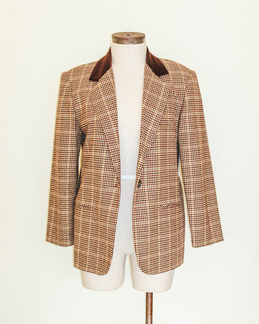Mixed Houndstooth Blazer