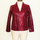Burgundy Croc Jacket