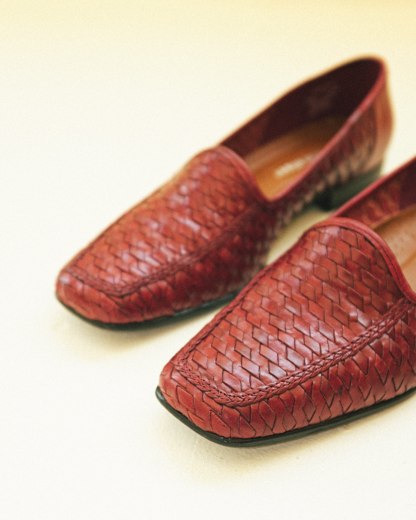 Crimson Woven Loafers 7