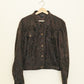 Olive Python Trucker Jacket