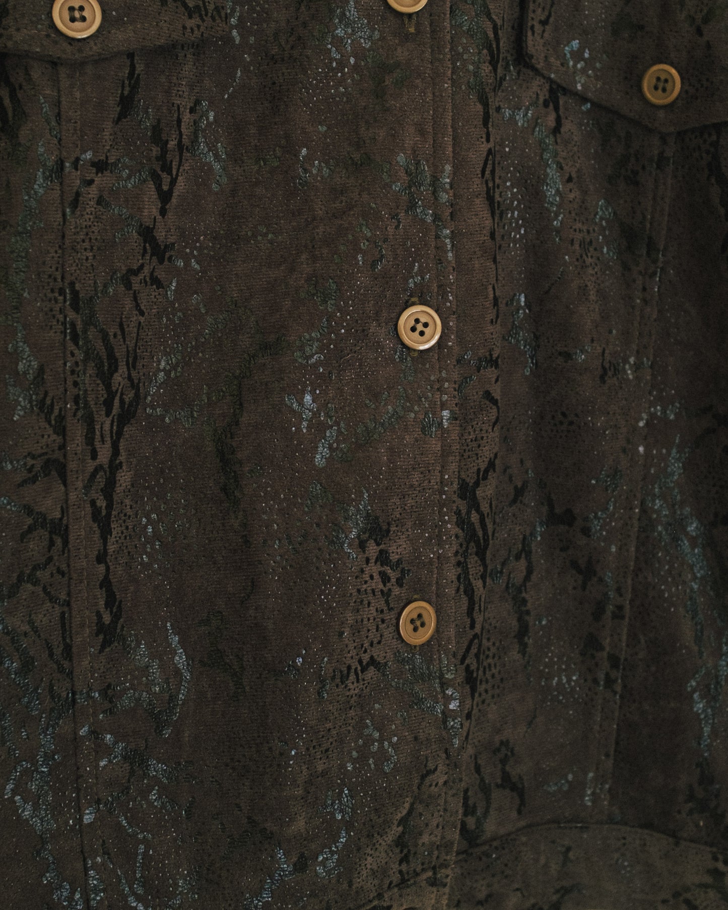 Olive Python Trucker Jacket