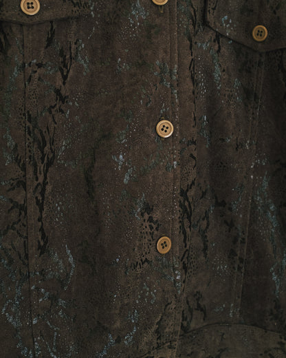 Olive Python Trucker Jacket