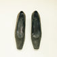 Square Toe Snakeskin Heels 6.5