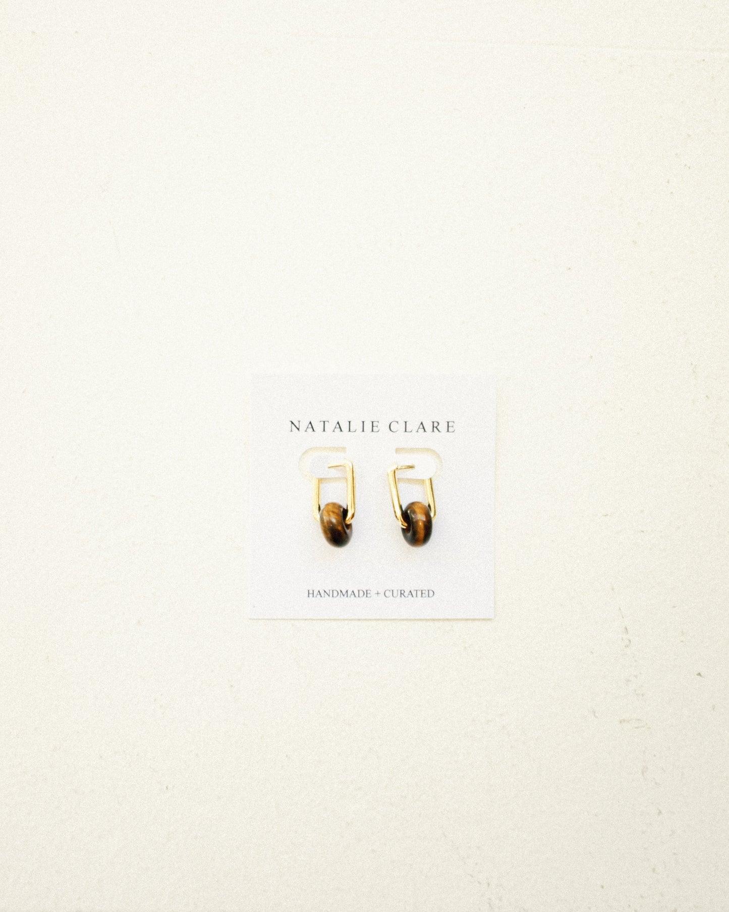 Tiger’s Eye Hoops