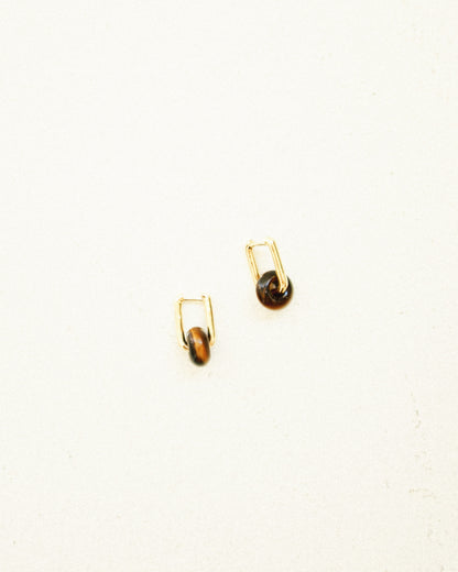 Tiger’s Eye Hoops