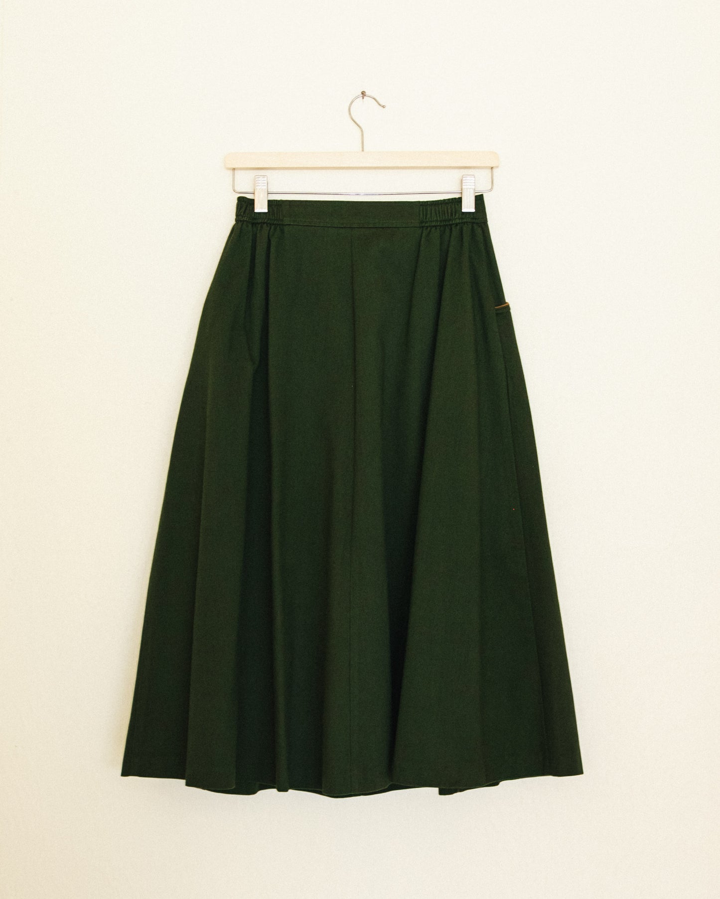 Contrast Trim Pocket Skirt