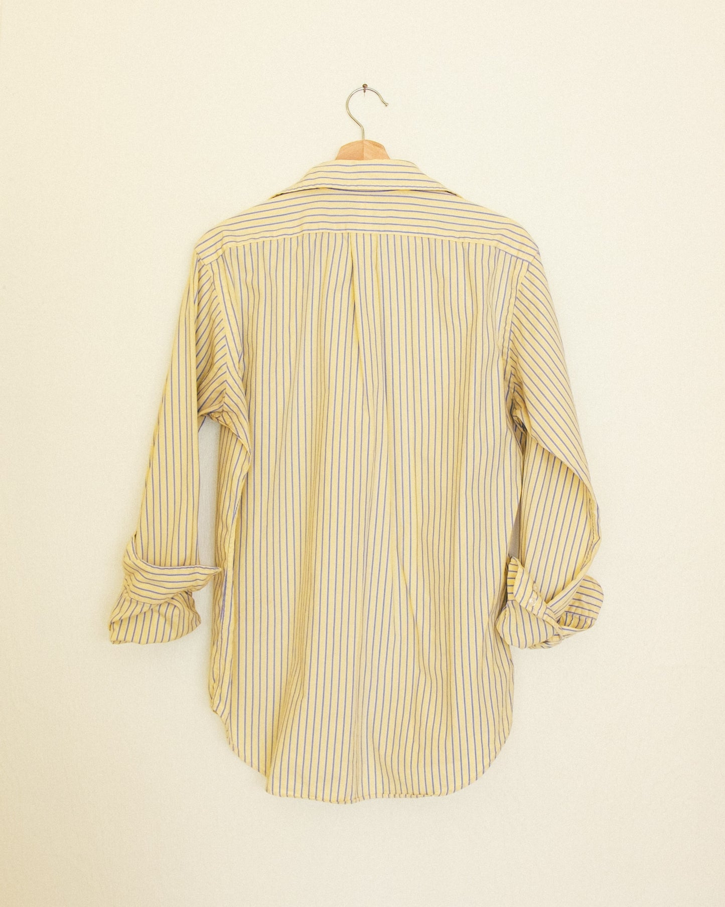 Boyfriend Button Up - Yellow + Blue Stripe