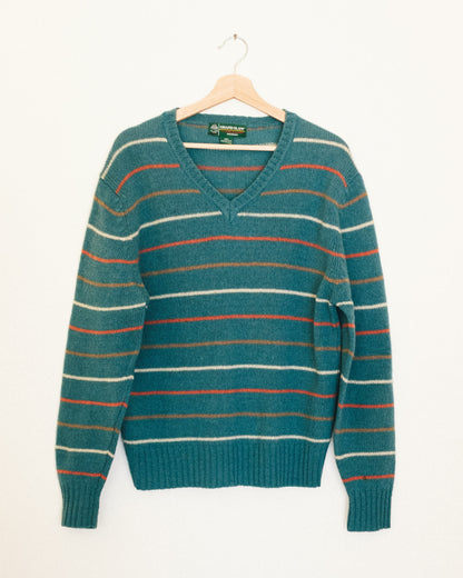 Retro Stripe Wool Sweater