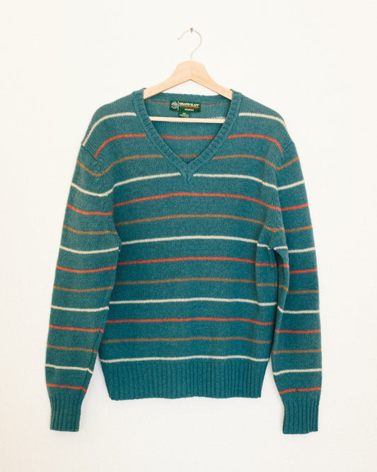 Retro Stripe Wool Sweater