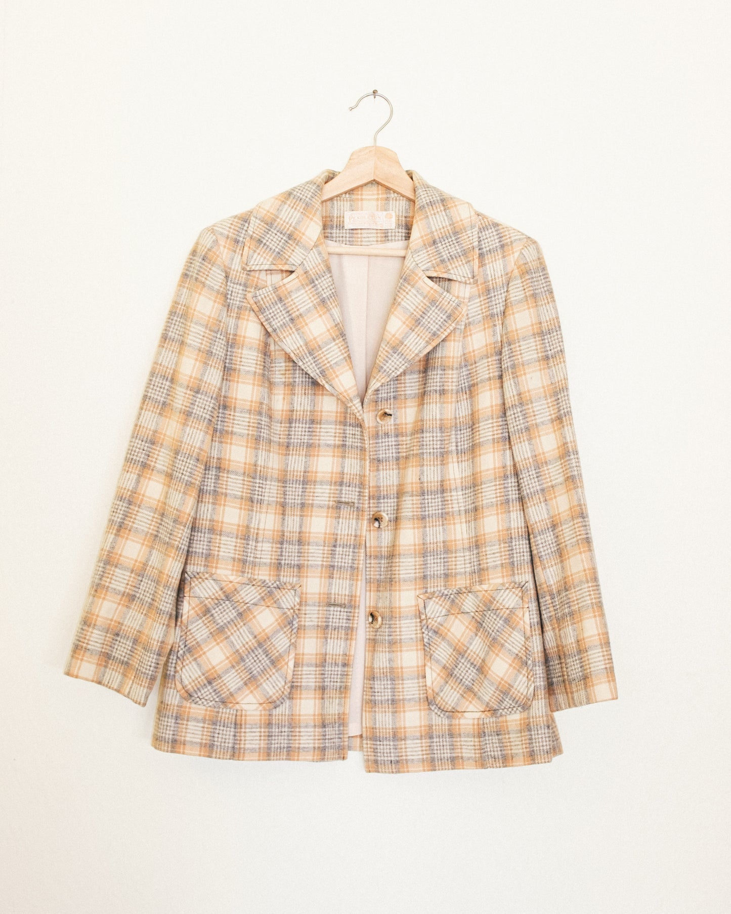 70's Oat Plaid Jacket