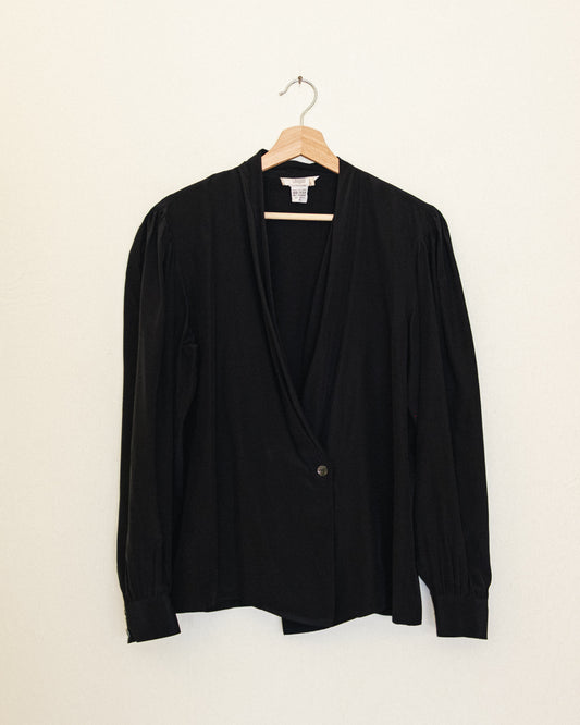 Silk Wrap Blouse