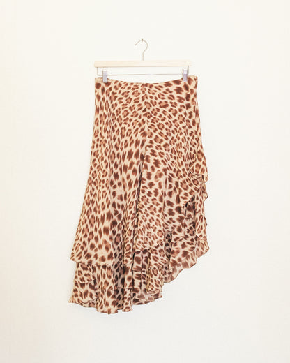 Silk Leopard Skirt