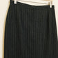 Charcoal Pin Stripe Midi Skirt