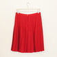 Red Pleated Mini Skirt