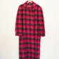 Berry Plaid Mohair Coat