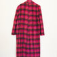 Berry Plaid Mohair Coat
