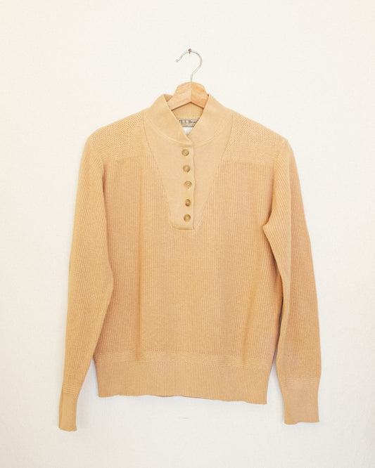 Faded Gold Henley Sweater