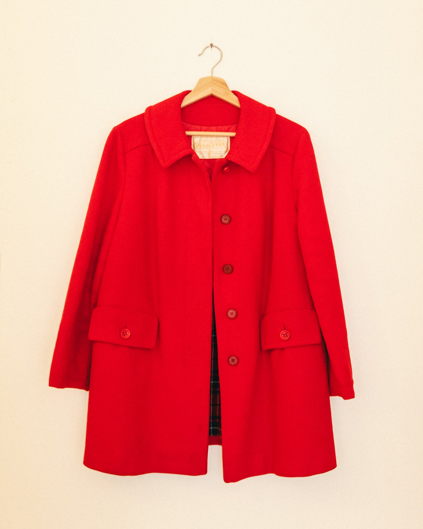 Red Pendleton Coat