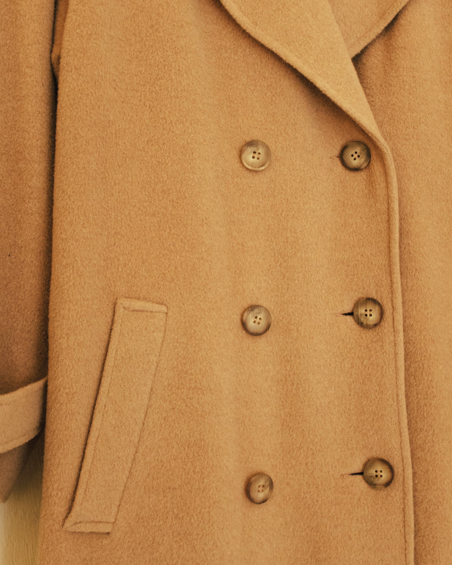 Camel Hair Belted Long Coat