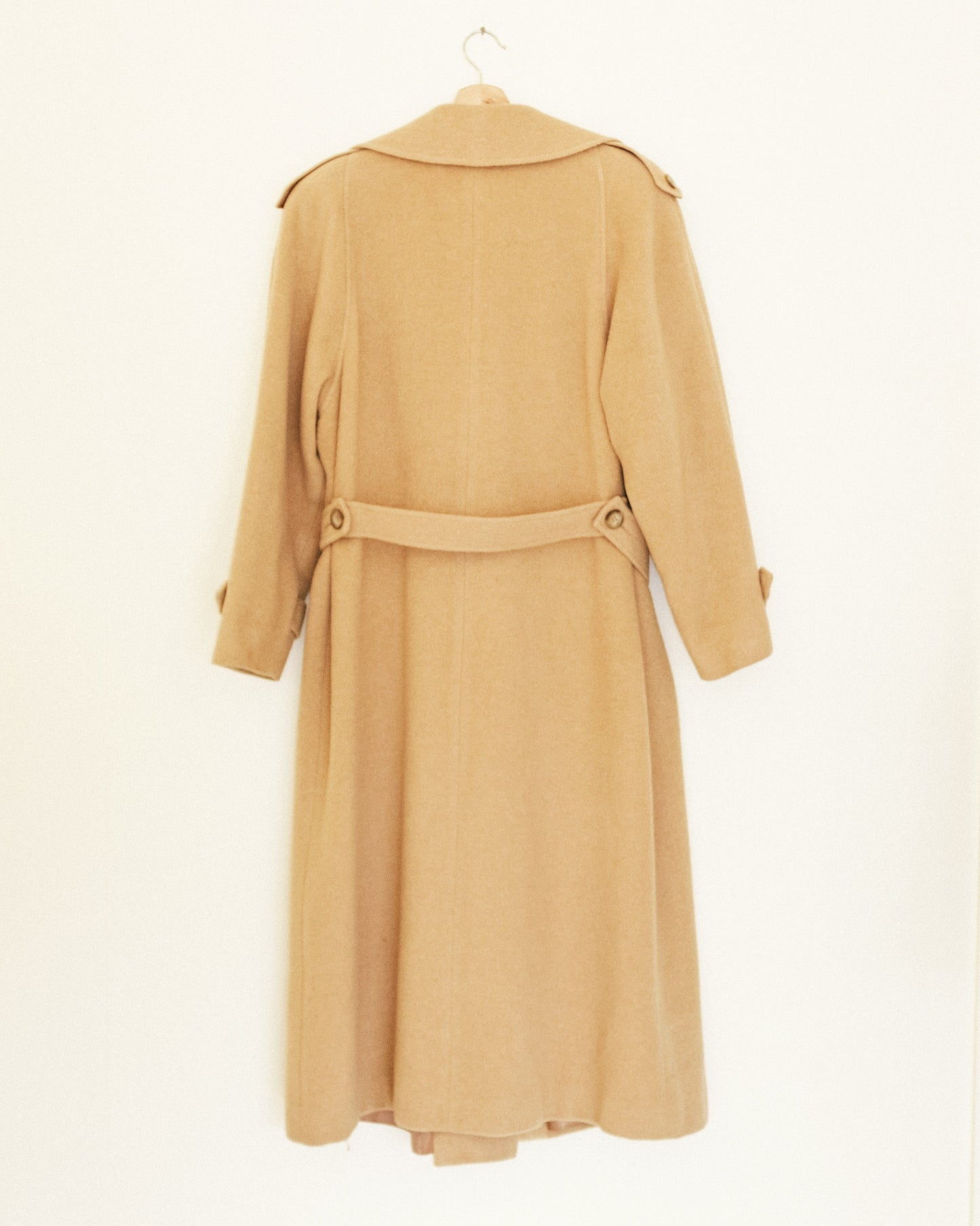 Camel Hair Belted Long Coat