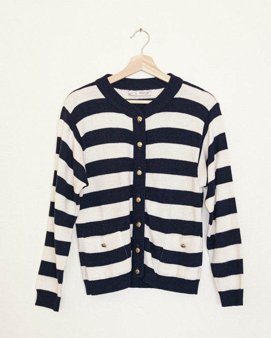 Navy Stripe Cardigan