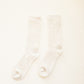 Ribbed Wool High Socks - Milk