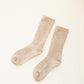Ribbed Wool High Socks - Cookie