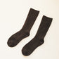 Ribbed Wool High Socks - Brownie