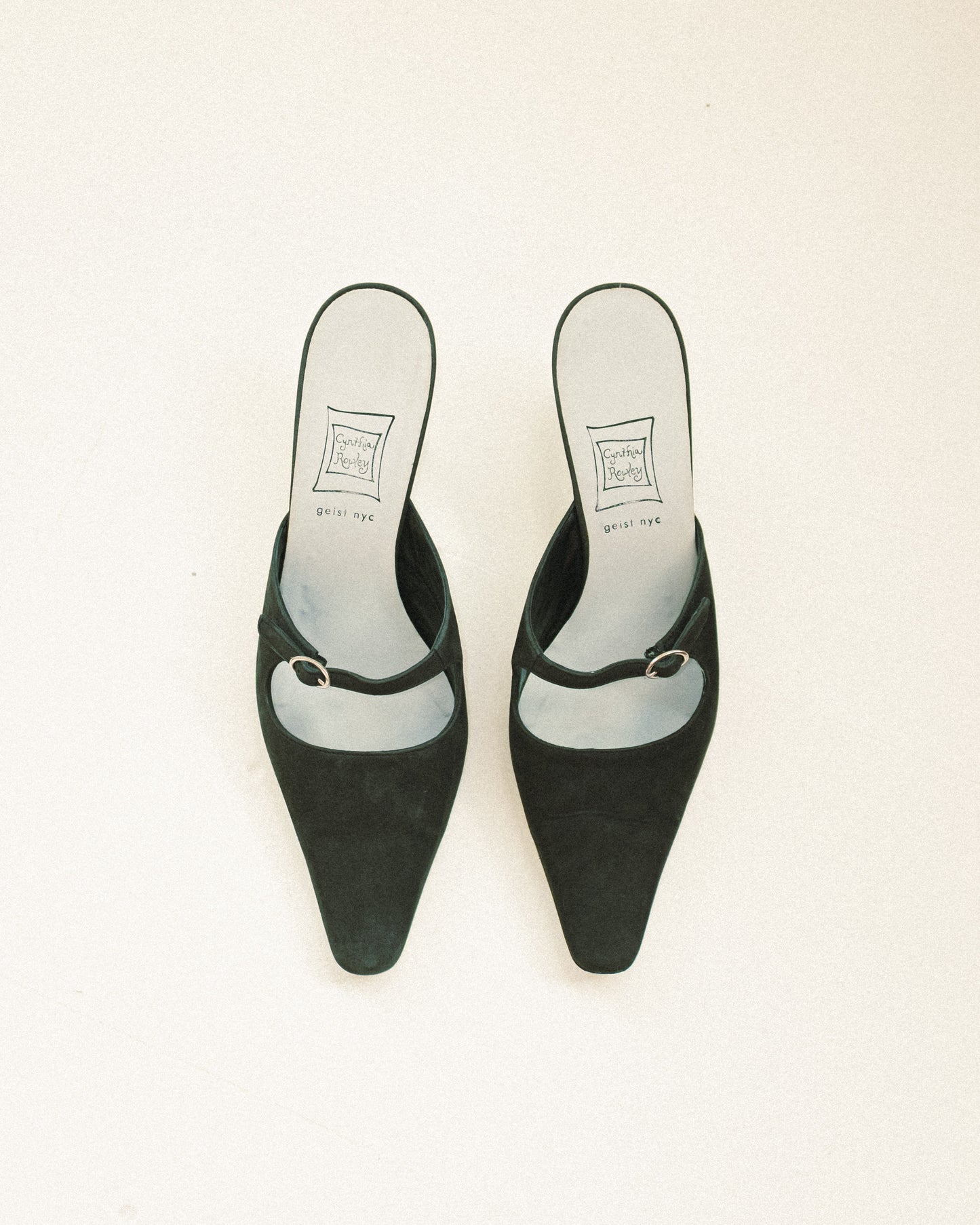 Charcoal Suede Mules 8.5