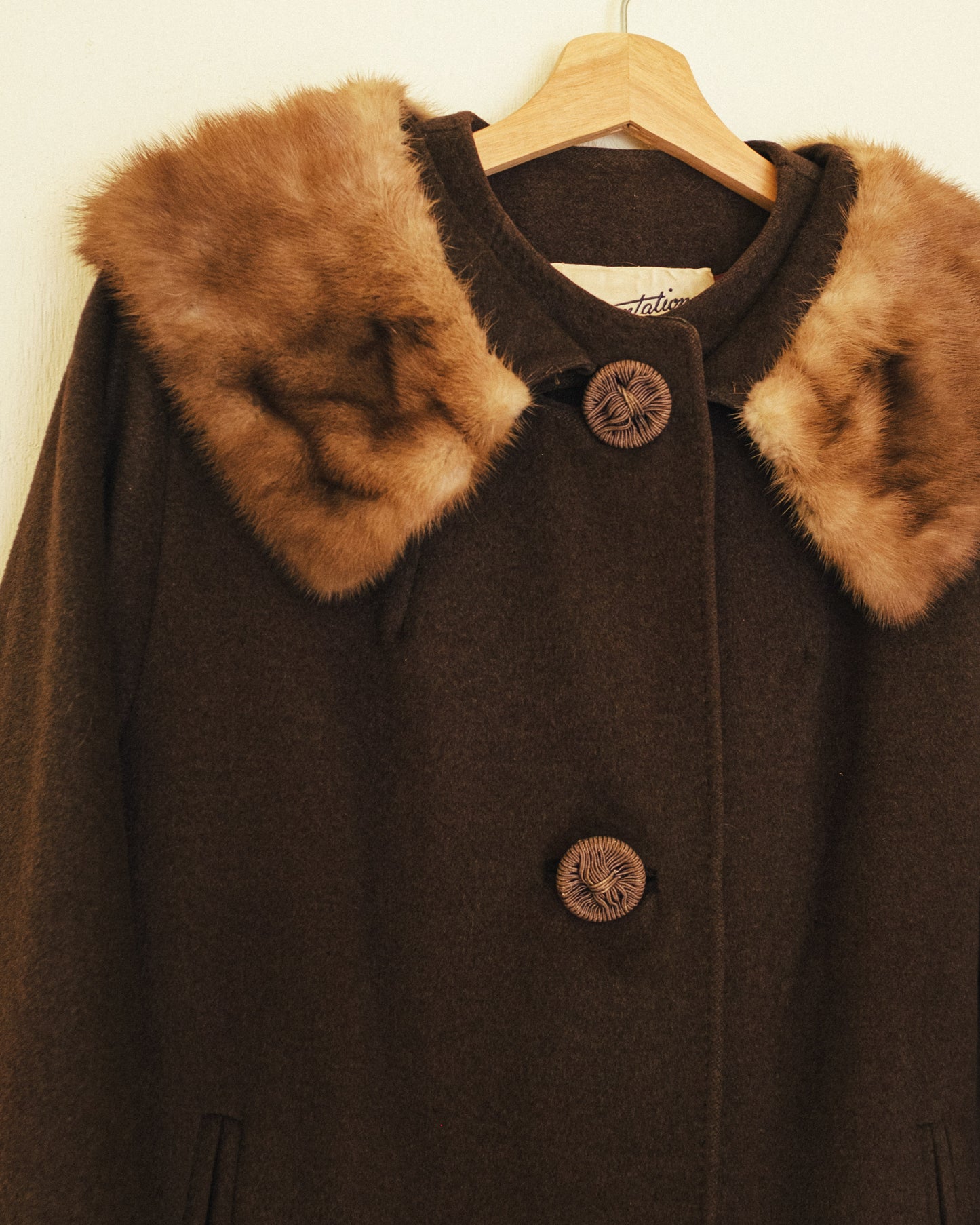 Presentation Coat w/ Mink Collar
