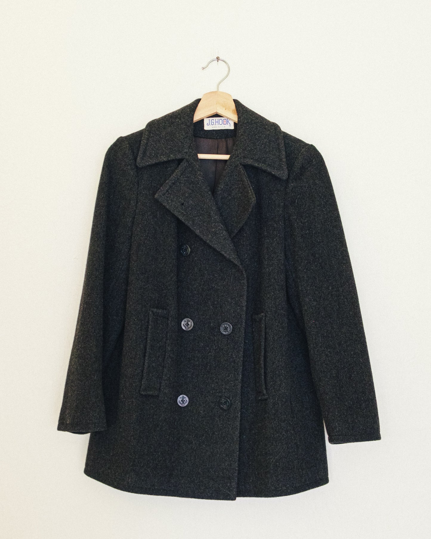Charcoal Wool Pea Coat