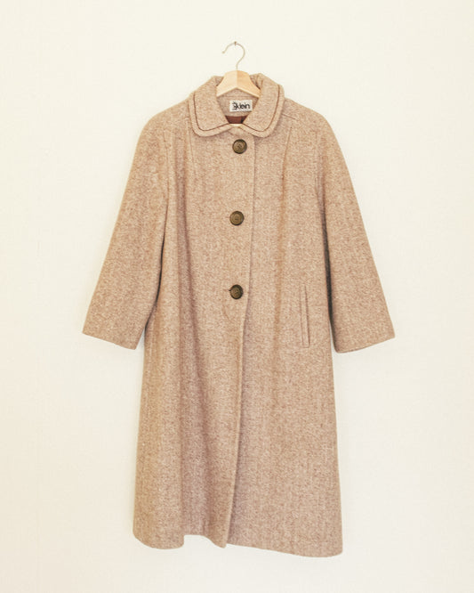 Herringbone Wool Coat