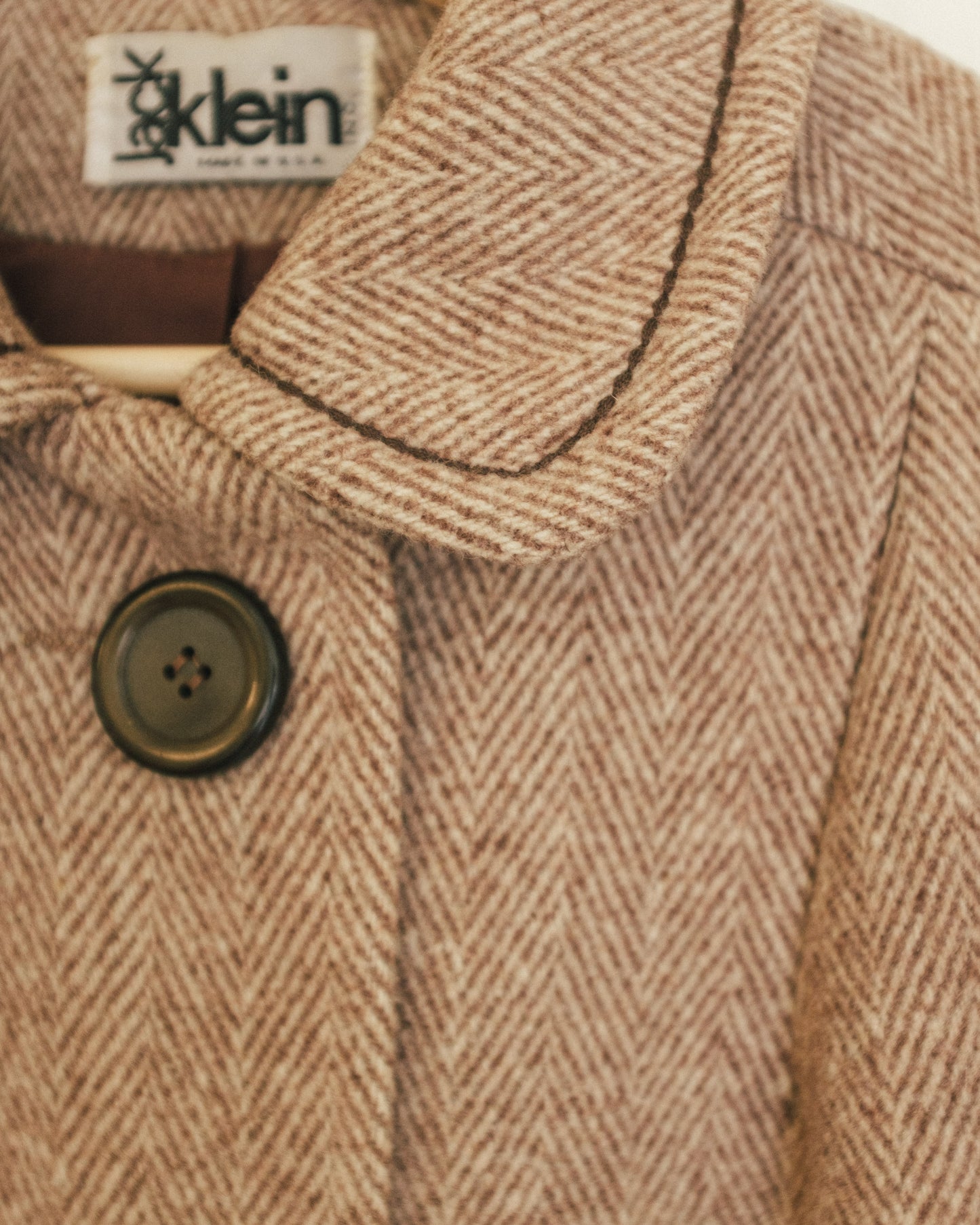 Herringbone Wool Coat