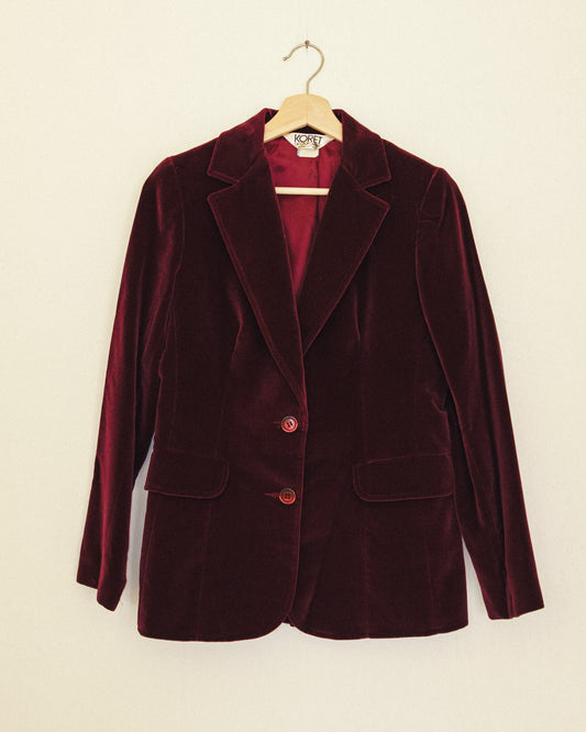 Cabernet Velvet Blazer