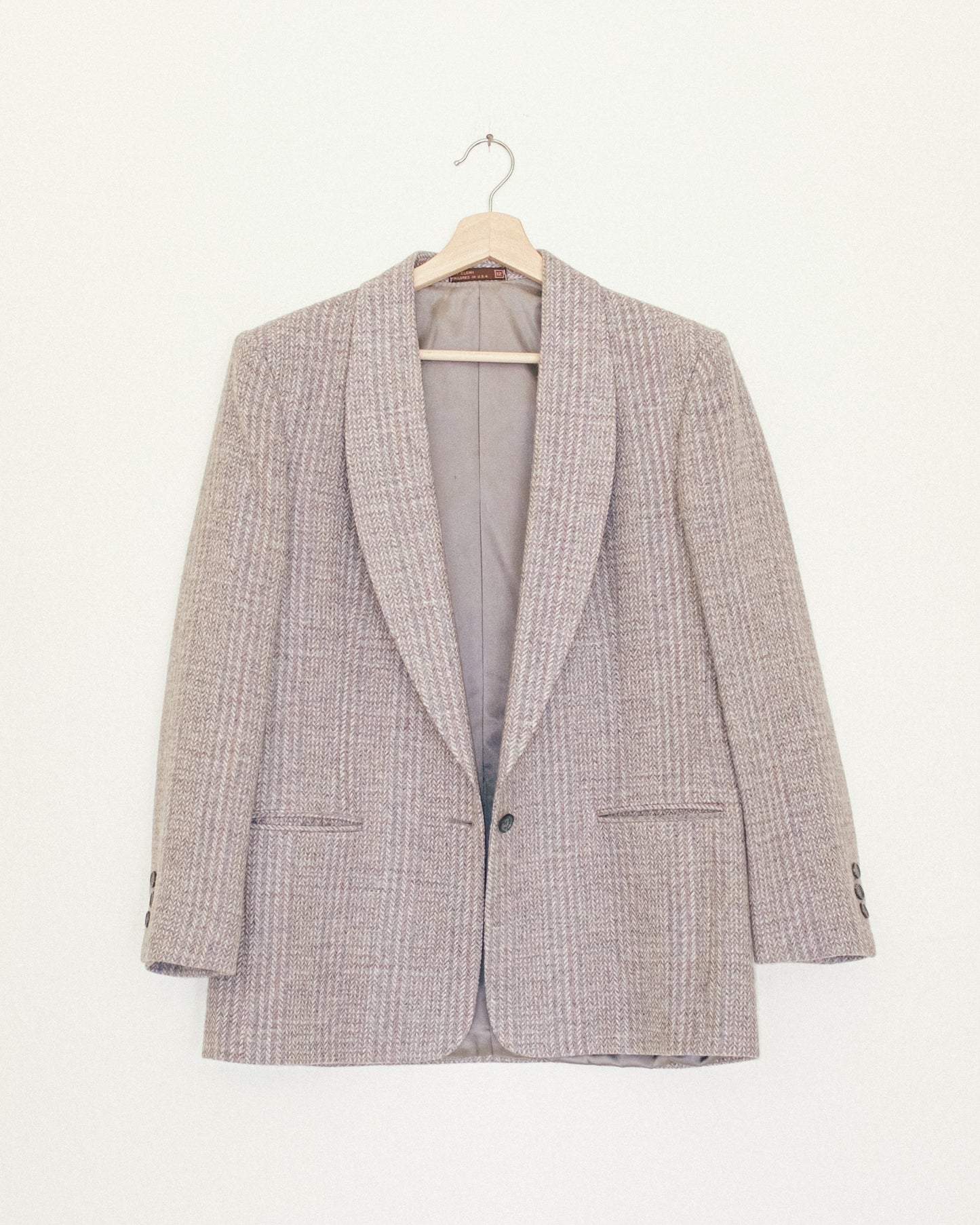 Silver Tweed Boyfriend Blazer