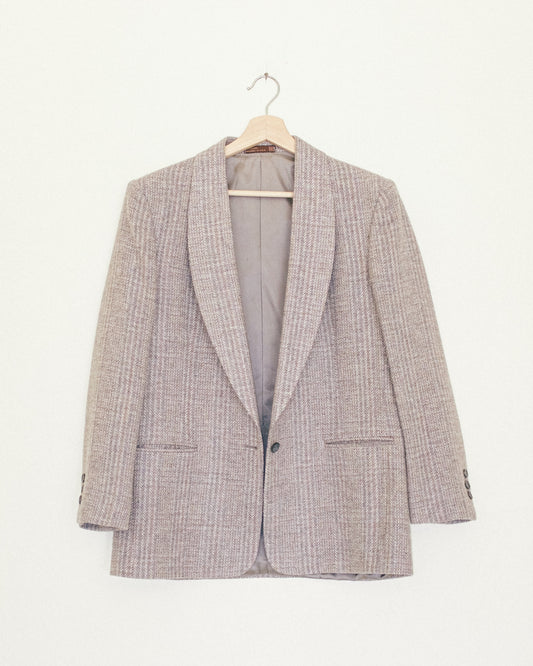 Silver Tweed Boyfriend Blazer