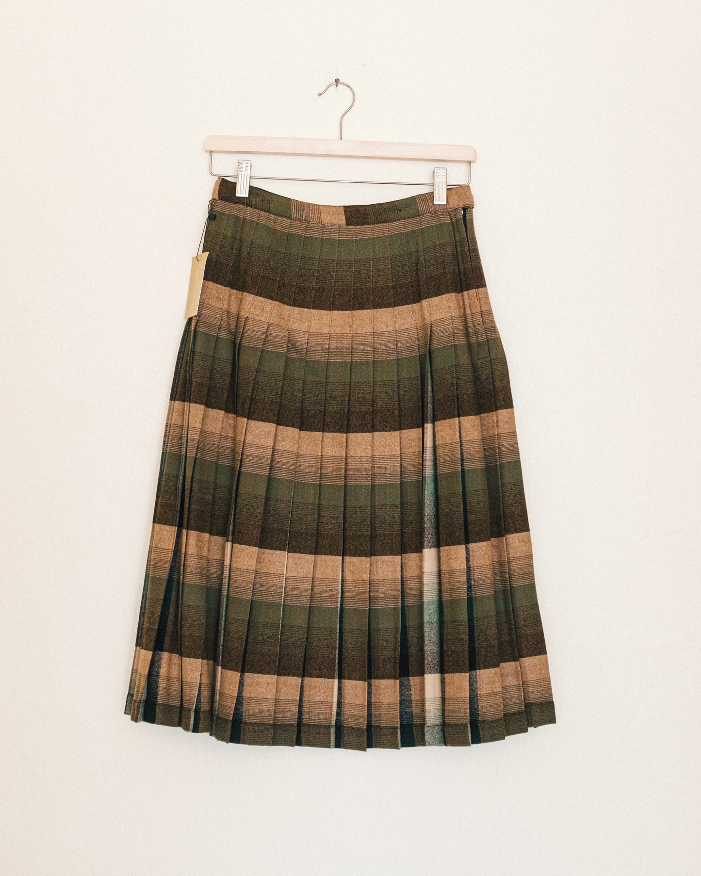 Reversible Plaid Wool Skirt