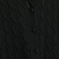 Black Crochet Wool Cardigan