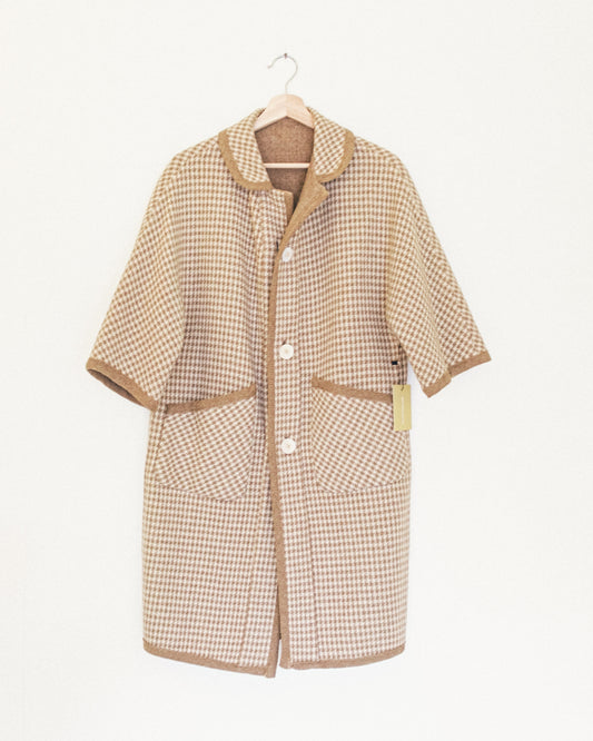 Reversible Houndstooth Wool Jacket