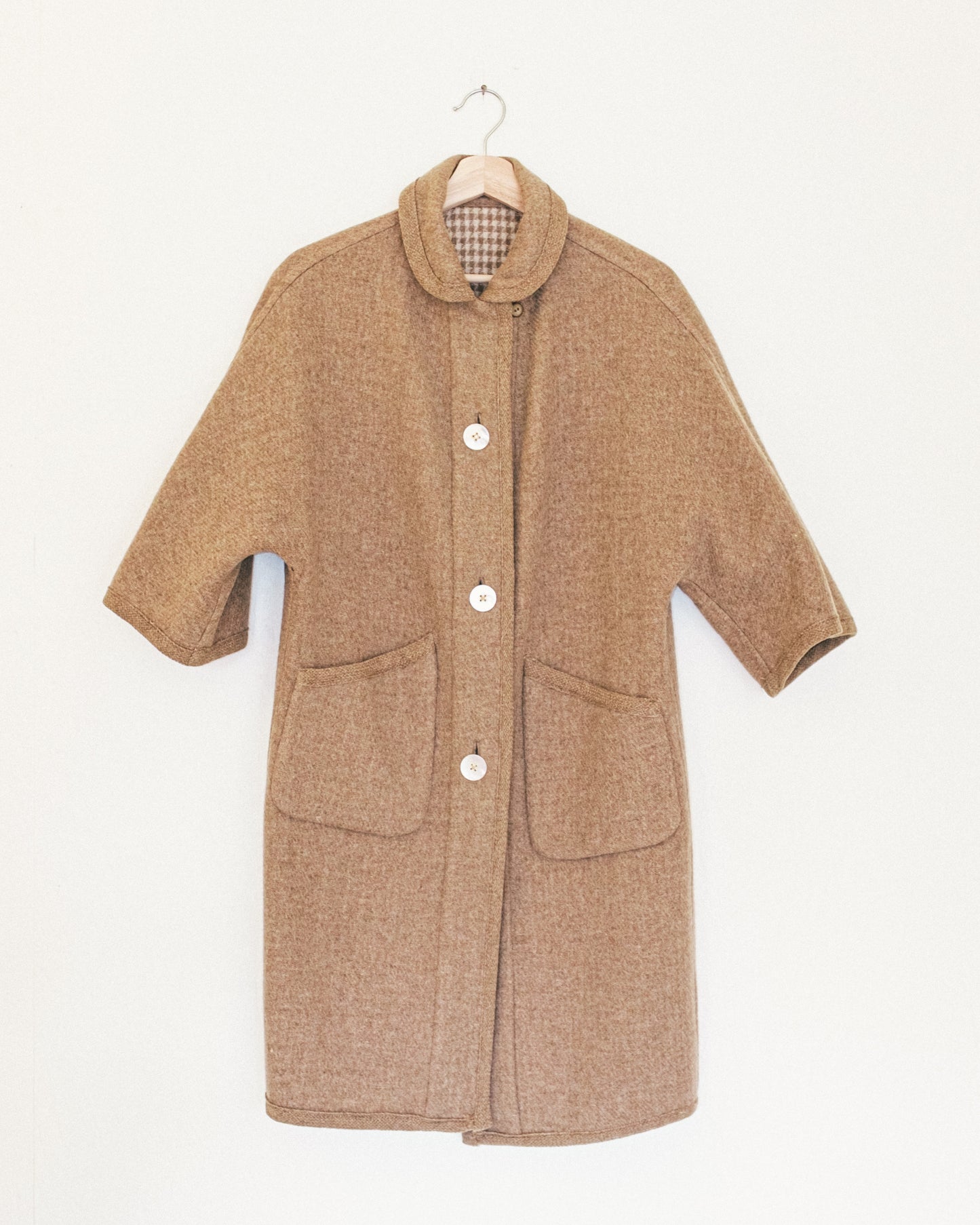 Reversible Houndstooth Wool Jacket