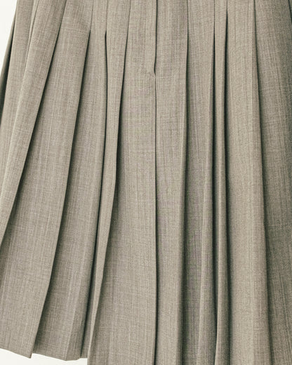 Silver Pleat Skirt