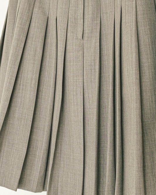 Silver Pleat Skirt