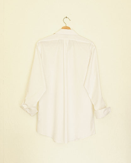 Boyfriend Button Up - White Cotton Poplin